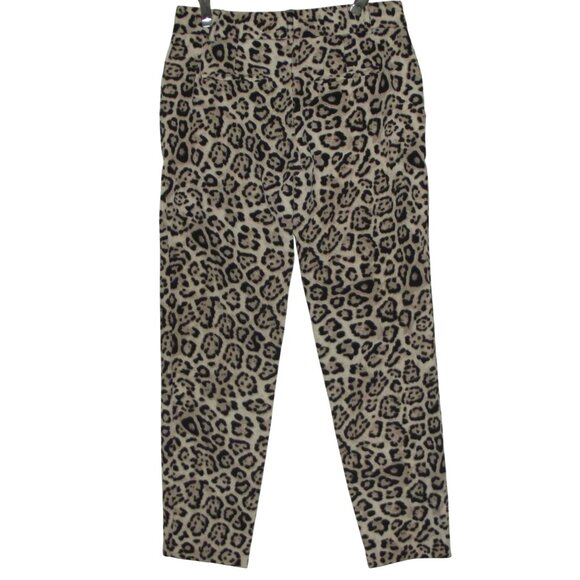 Victoria's Secret Ankle Pants 0 x 27"inseam brown black animal print low rise sk - Picture 5 of 7